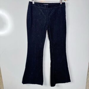 Theory Black Corduroy Flare Pants Size 10